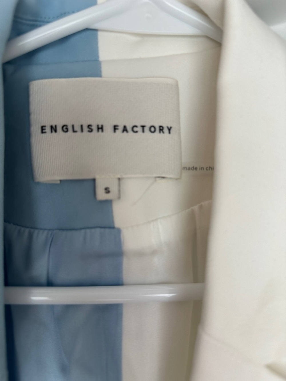 English Factory Two-Tone Blue and White Blazer - Picture 2 of 2